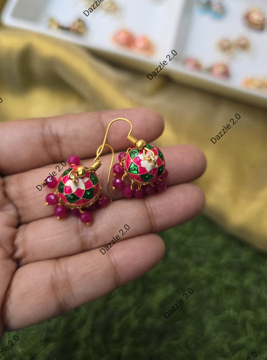 Meenakari Jhumkas (Small)