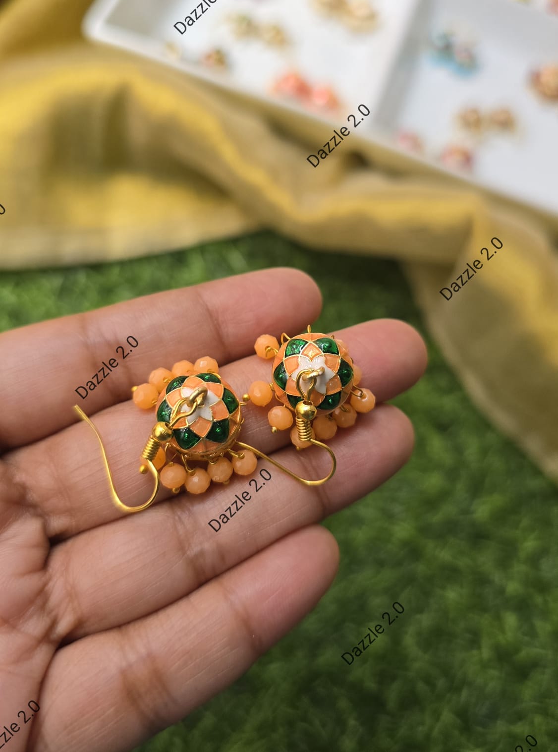 Meenakari Jhumkas (Small)
