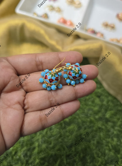 Meenakari Jhumkas (Small)