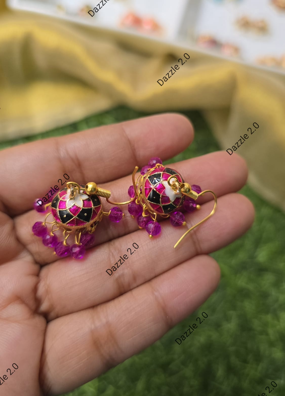 Meenakari Jhumkas (Small)