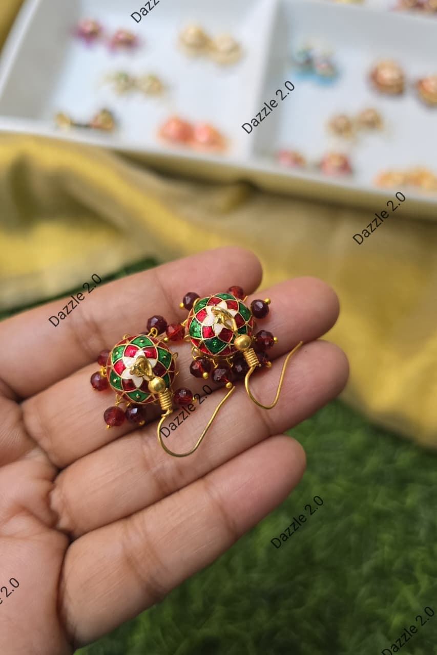 Meenakari Jhumkas (Small)