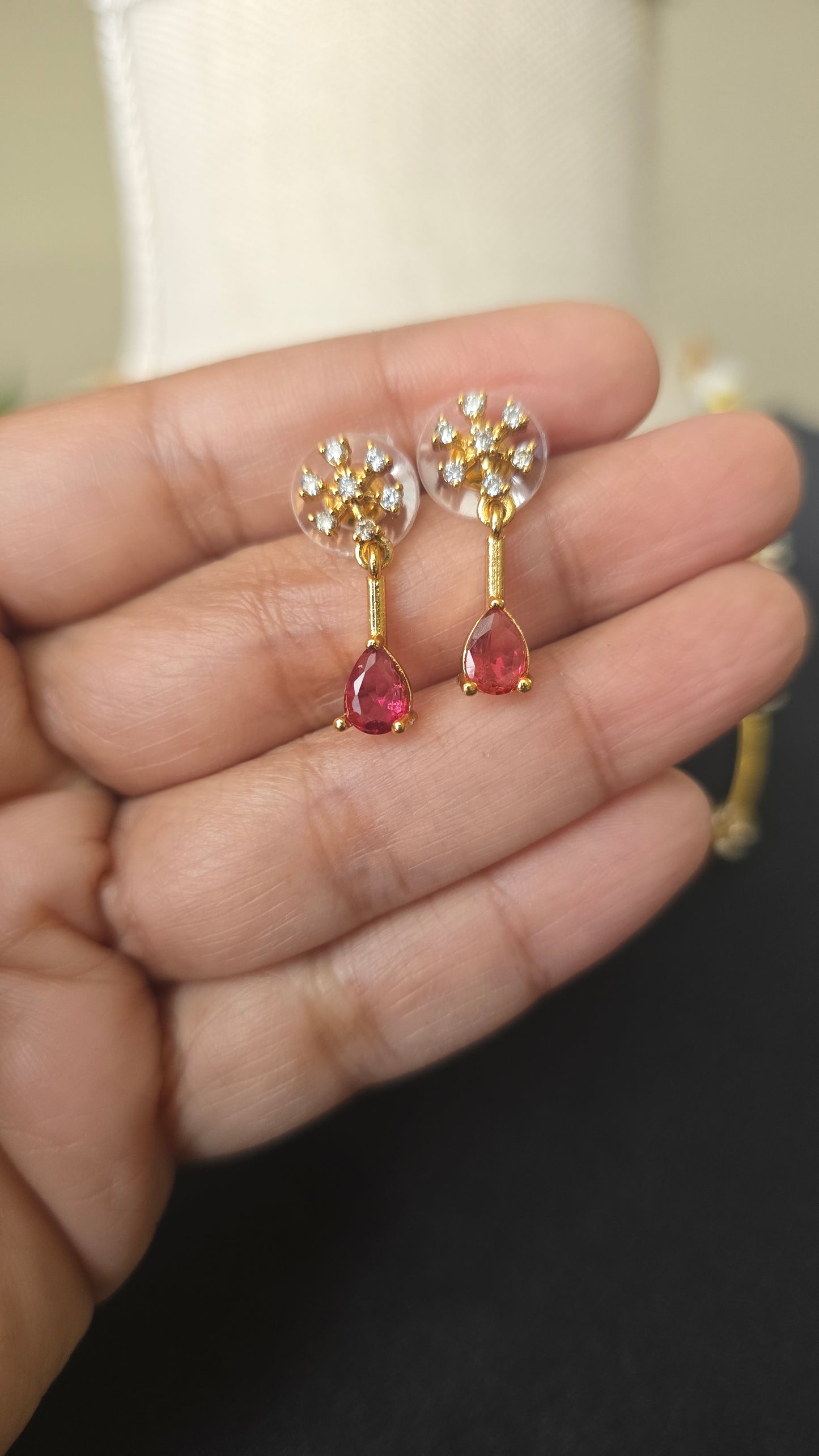 Multi Stone Necklace earrings set AD jewellery set Matte finish necklace