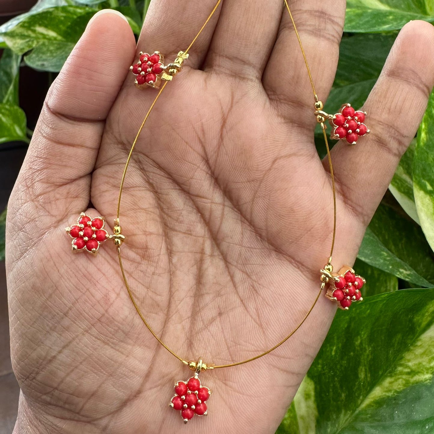 Invisible chain with ad cz stones Star pattern minimalist collection fashion jewelry