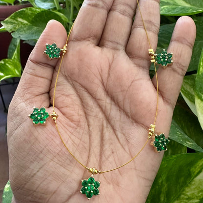 Invisible chain with ad cz stones Star pattern minimalist collection fashion jewelry