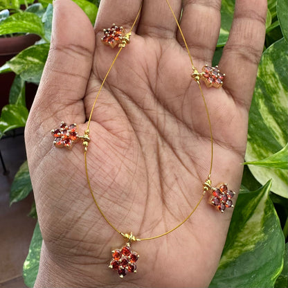 Invisible chain with ad cz stones Star pattern minimalist collection fashion jewelry