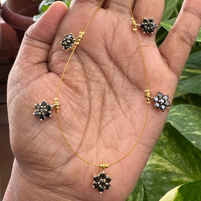 Invisible chain with ad cz stones Star pattern minimalist collection fashion jewelry